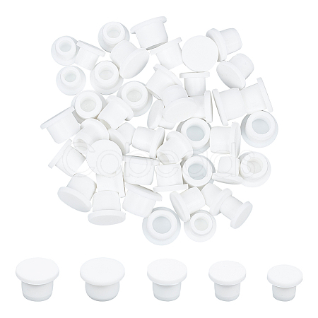 50Pcs 5 Styles Silicone Bottle Seal Plug AJEW-GF0006-76-1