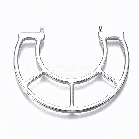 Hollow Alloy Pendant Links TIBE-S314-139P-RS-1