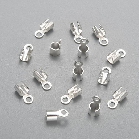 Brass Cord Ends KK-E182-S-1