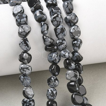 Natural Snowflake Obsidian Beads Strands GG-CBA9392-13-1