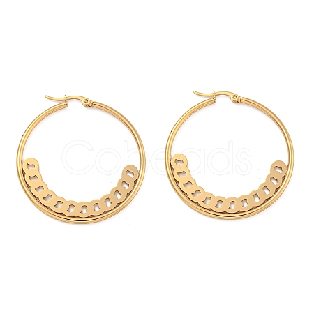 304 Stainless Steel Huggie Hoop Earrings EJEW-P282-01D-G-1