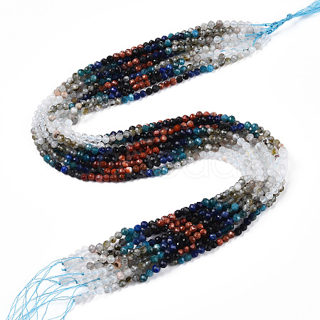 Natural & Synthetic Mixed Gemstone Beads Strands G-D080-A01-01-24-1
