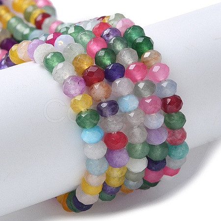 Dyed Natural Malaysia Jade Rondelle Beads Strands G-E316-2x4mm-67-1