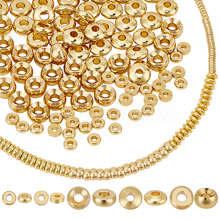 200Pcs 5 Styles Brass Beads KK-PH0006-53-1