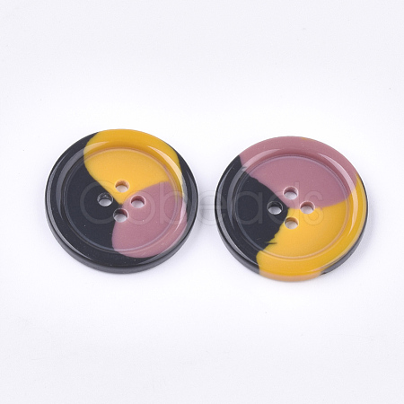 Tri-color Resin Buttons RESI-S377-06A-02-1