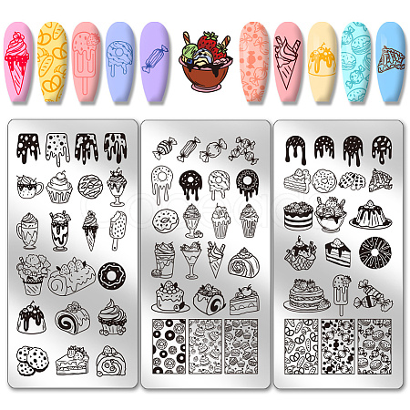 Stainless Steel DIY Nail Art Templates MRMJ-WH0092-102-1
