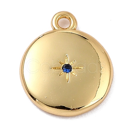Brass Micro Pave Cubic Zirconia Charms ZIRC-I054-13G-05-1