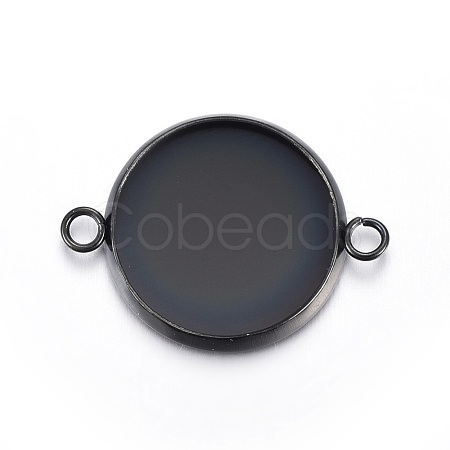Stainless Steel Cabochon Connector Settings STAS-L211-04C-B-1
