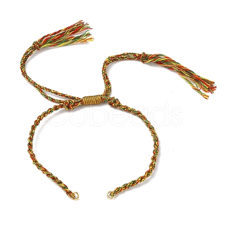 Braided Cotton Cord Bracelet Making MAK-L043-02G-17-1