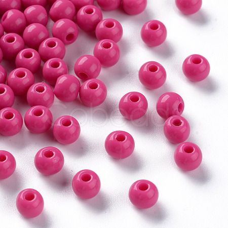 Opaque Acrylic Beads X-MACR-S370-C6mm-A13-1