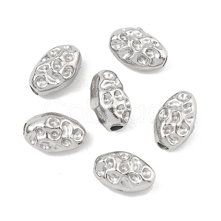 Hammered 304 Stainless Steel Beads STAS-B127-01P-01-1