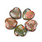 Natural Unakite Healing Stones, Heart Stones, Pocket Palm Stones for Reiki Balancing, 30x30mm