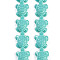 Synthetic Coral Carved Beads Strands, Dyed, Tortoise, Aquamarine, 18.5x16x7.5mm, Hole: 1.2mm, about 20pcs/strand, 13.78''(35cm)