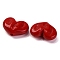 Opaque Acrylic Beads, Heart, Red, 18x24x10mm, Hole: 2.5mm