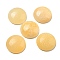 Natural Yellow Jade Cabochons, Flat Round, 20~21.5x6~8mm