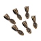 Brass Pendant Bails, Glue-on Flat Pad Bails, Oval, Antique Bronze, 25.4x9.4x1.4mm, Hole: 7mm