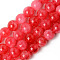 Natural Quartz Beads Strands, Dyed & Heated, Imitation Rhodochrosite, Round, Crimson, 10~10.5mm, Hole: 1.2mm, about 38pcs/strand, 14.76 inch(37.5cm)