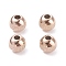 Ion Plating(IP) Textured 304 Stainless Steel Beads, Round, Rose Gold, 5mm, Hole: 1.6mm