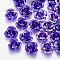 Aluminum Beads, 3-Petal Flower, Mauve, 8.5~9x4.5mm, Hole: 1mm, about 950pcs/bag