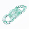 Transparent Acrylic Linking Rings, Quick Link Connectors, for Curb Chains Making, Twist Oval, Medium Aquamarine, 39x29x7.5mm, Inner Diameter: 12x22mm