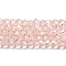 Transparent Electroplate Glass Beads Strands, Pearl Luster Plated, Faceted, Bicone, Misty Rose, 4x4mm, Hole: 0.8mm, about 82~85pcs/strand, 30.5~31cm