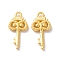 Rack Plating Alloy Pendants, Cadmium Free & Lead Free & Nickle Free, Owl Key Charm, Matte Gold Color, 21x10x3mm, Hole: 1.8mm