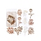 10Pcs 10 Styles Flower Lace Cut Scrapbook Paper Pads, Hollow Leaf & Flower Paper for DIY Album Scrapbook, Greeting Card, Background Paper, Tan, 62.5~92x39~70x0.3mm, 1pc/style