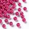 Opaque Acrylic Beads, Round, Camellia, 6x5mm, Hole: 1.8mm, about 440pcs/50g