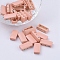 Spray Painted Alloy Multi-Strand Links, For Tile Elastic Bracelets Making, Rectangle, Light Salmon, 16x8x4mm, Hole: 0.8mm