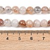 Natural Black Gold Rutilated Quartz Beads Strands X-G-P596-6mm-02-5