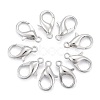 Platinum Plated Alloy Bracelet Lobster Claw Clasps X-E106-NF-1