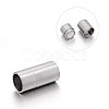 Tarnish Resistant 304 Stainless Steel Column Magnetic Clasps with Glue-in Ends STAS-E089-03C-1