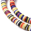 Handmade Polymer Clay Beads Strands CLAY-R089-8mm-T032-6