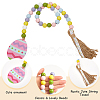 Wood Beads Pendant Decorations DIY-WH0888-777C-05-5