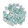 UV Plating Rainbow Iridescent Acrylic Beads OACR-G012-11B-3