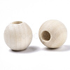 Natural Unfinished Wood Beads WOOD-Q038-18mm-2