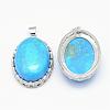 Synthetic Turquoise Pendants G-D851-07-2
