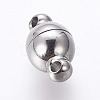 Non-Tarnish 304 Stainless Steel Magnetic Clasps X-STAS-K006-6mm-04C-2