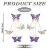 1 Pair Crystal Stud Earrings EJEW-LP0001-90-2