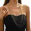 Elegant Iron Multi-Layered Waterfall Tassel Necklaces for Women FV0512-3