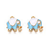 Alloy Enamel Pendants ENAM-S119-012B-2