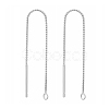 Anti-Tarnish Rhodium Plated 925 Sterling Silver Stud Earring Findings STER-E051-B-01P-1
