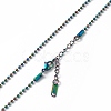 Ion Plating(IP) 304 Stainless Steel Ball Chain Necklace for Men Women NJEW-K245-017D-2