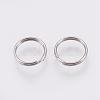 Tarnish Resistant 304 Stainless Steel Split Rings STAS-E010-8x0.6mm-2-2