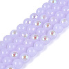 Electroplate Imitation Jade Glass Beads Strands EGLA-Q132-6MM-01B-04-1