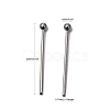 Tarnish Resistant 304 Stainless Steel Ball Head Pins X-STAS-M010-20mm-01-5