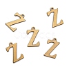 304 Stainless Steel Alphabet Charms STAS-H122-Z-AB-2