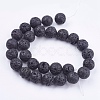 Natural Lava Rock Stone Bead Strands X-G-R193-18-14mm-2