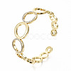 Brass Micro Pave Clear Cubic Zirconia Cuff Bangles BJEW-S142-016-NF-4