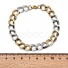 304 Stainless Steel Cuban Link Chain Bracelets for Women LS-BJEW-D377-01C-5